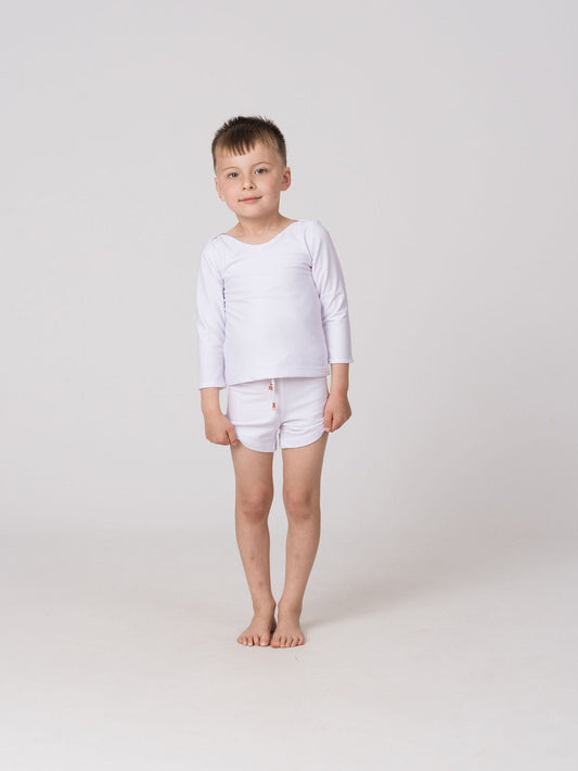 Kids Swim Trunks in Moonstone