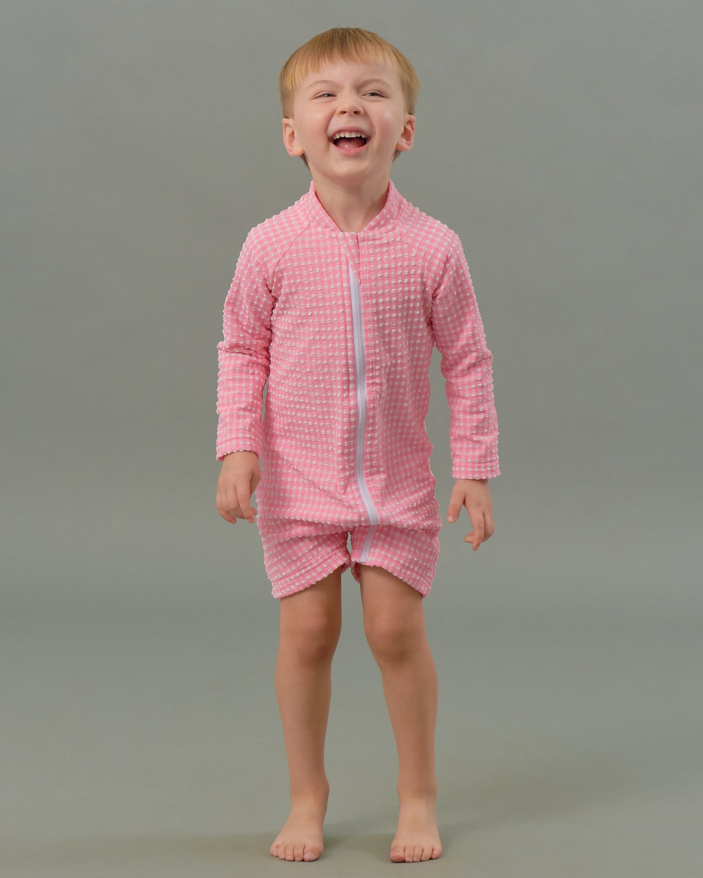Sunsuit in Pink Tourmaline Gingham