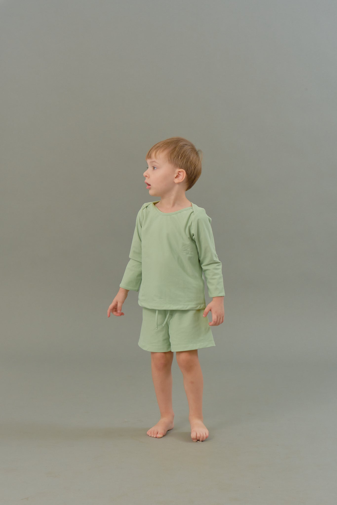 Baby Swim Trunks in Jade
