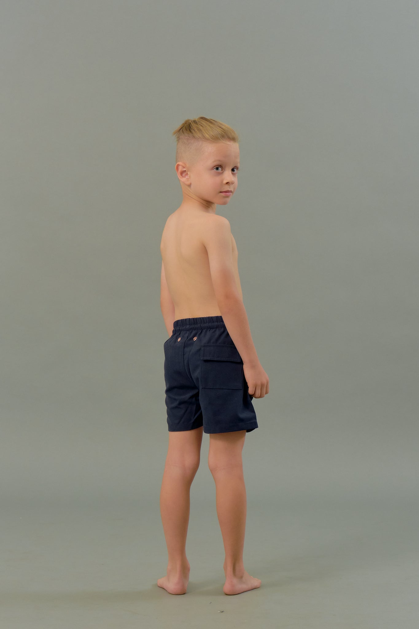 Boy's Swim Trunks in Sapphire