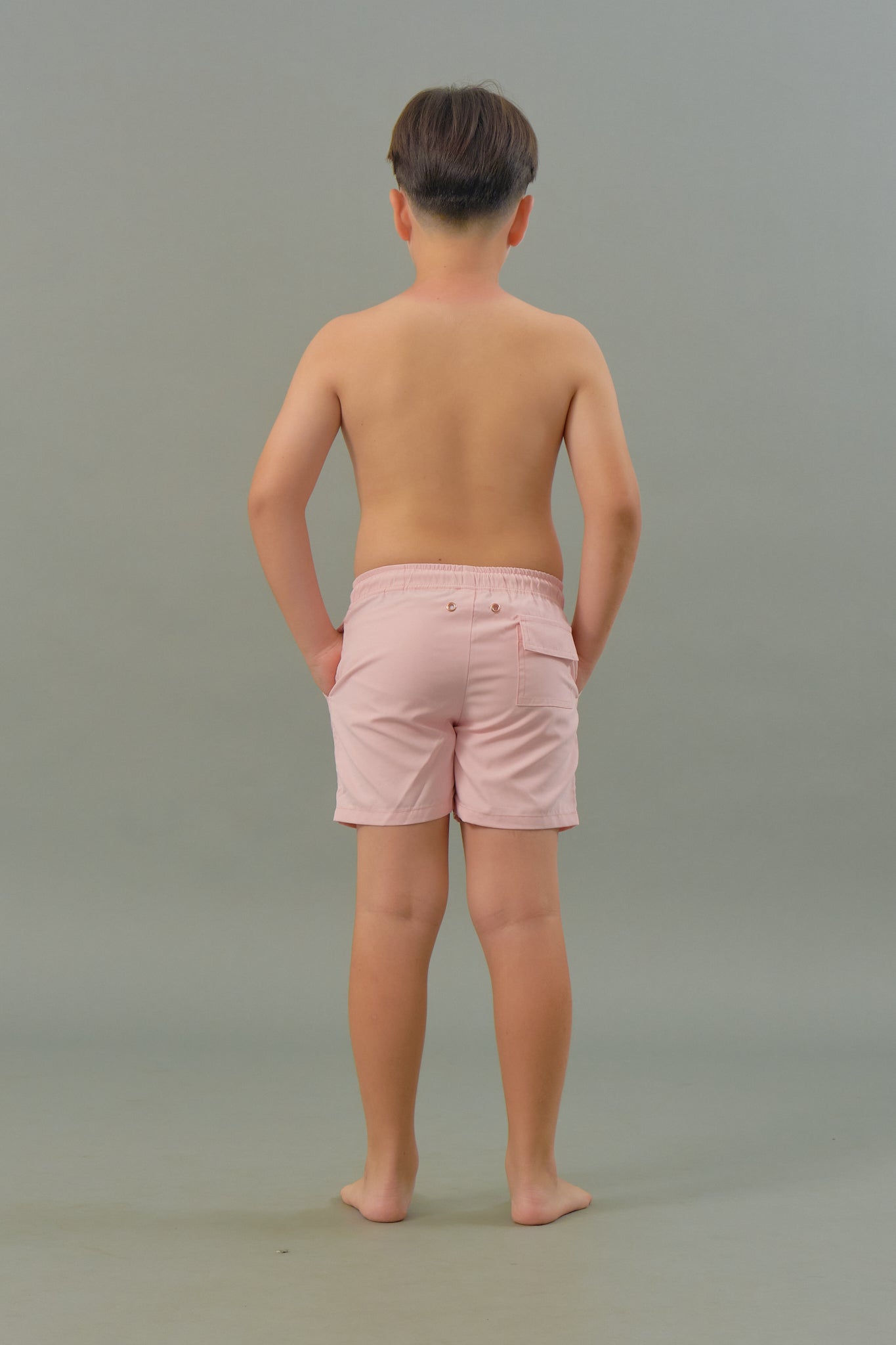 Boy's Swim Trunks in Rose Quartz