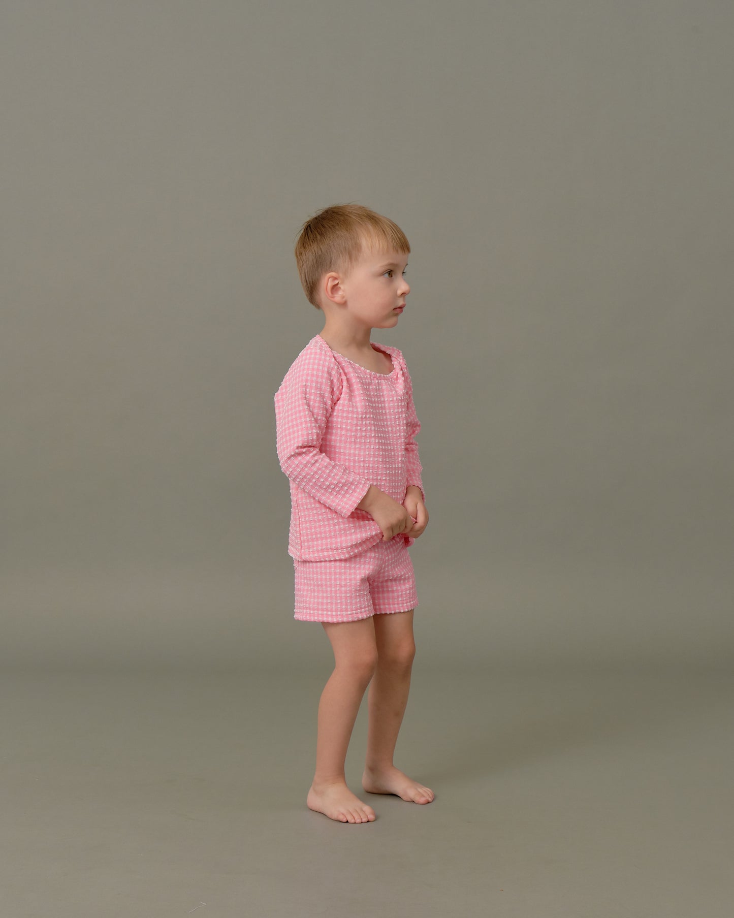 Rashie Top in Pink Tourmaline Gingham