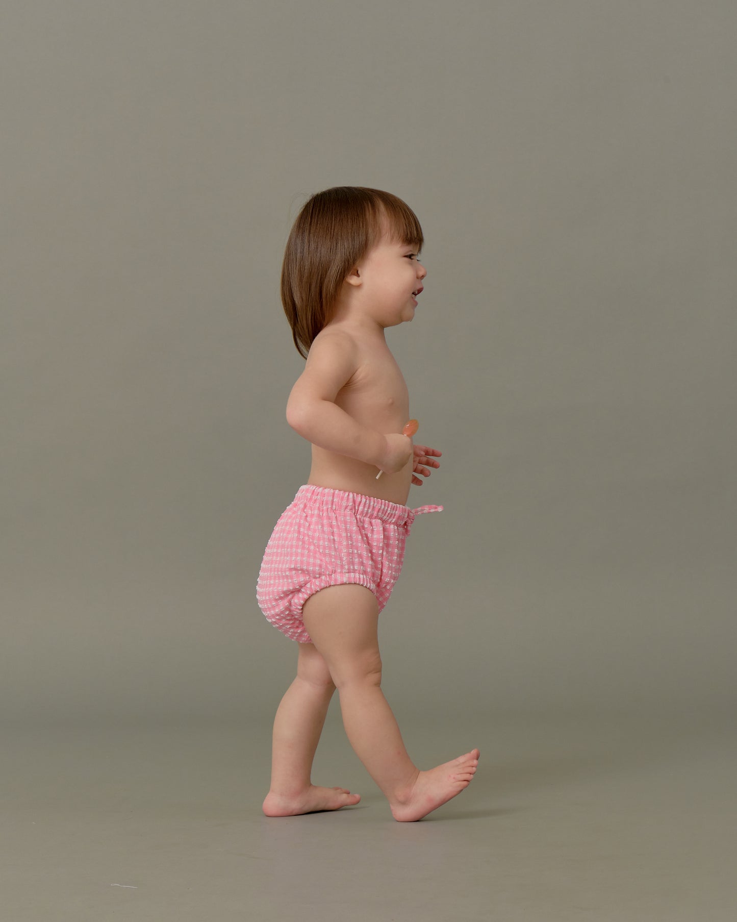 Baby Swim Nappy in Pink Tourmaline Gingham
