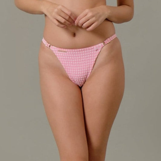 Jasmine Bottom in Pink Tourmaline Gingham