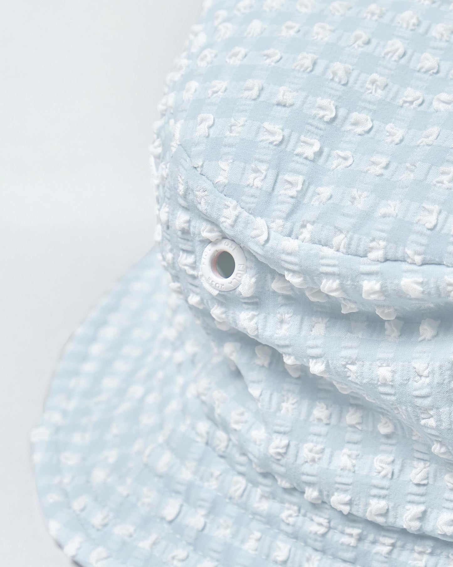 Adult Bucket Hat in Aquamarine Gingham