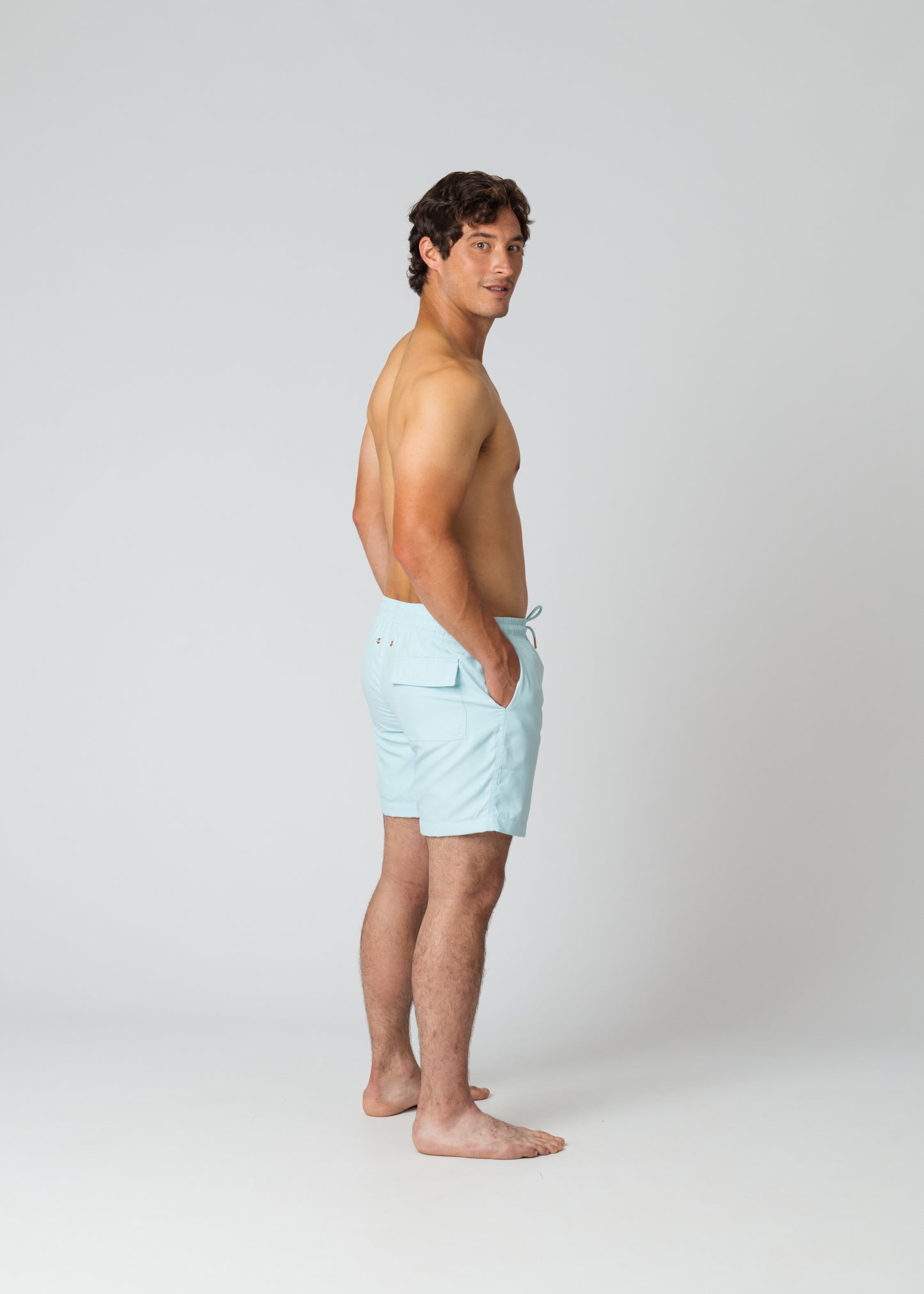 Men's Swim Trunks in Aquamarine