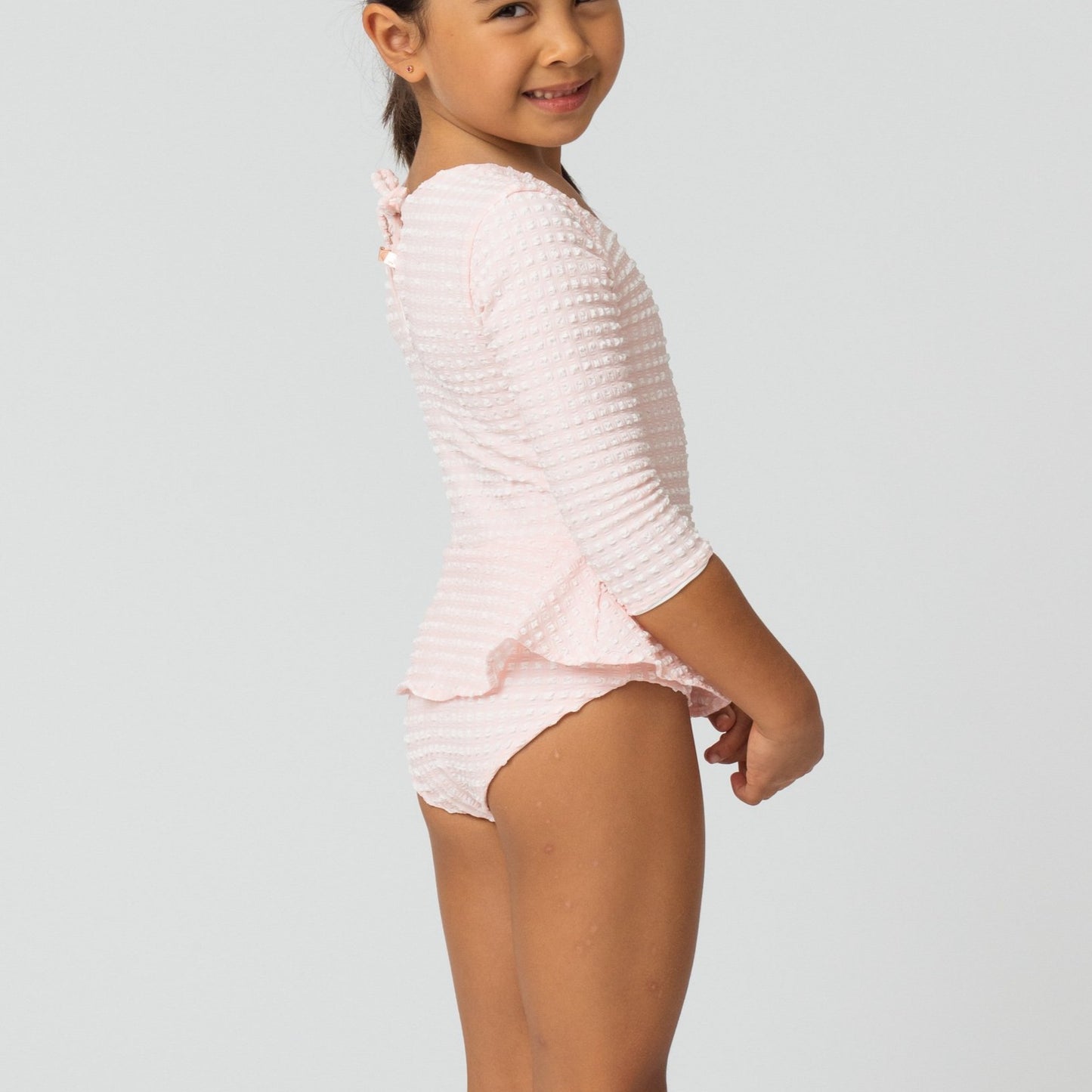 Polly Baby One Piece Rose Quartz Gingham