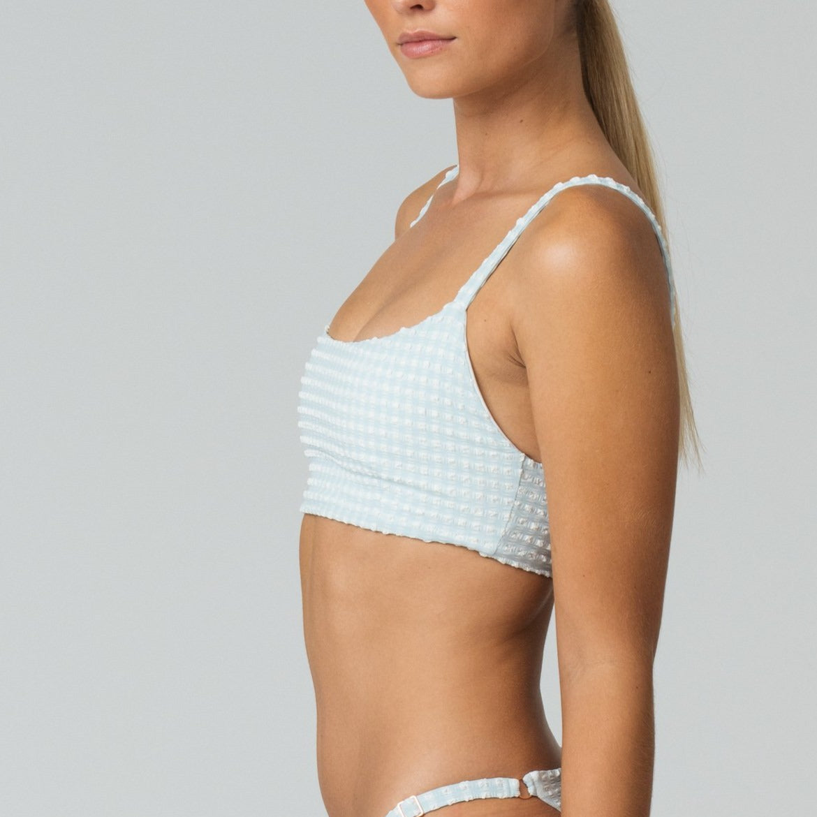 Alessandra Top in Aquamarine Gingham