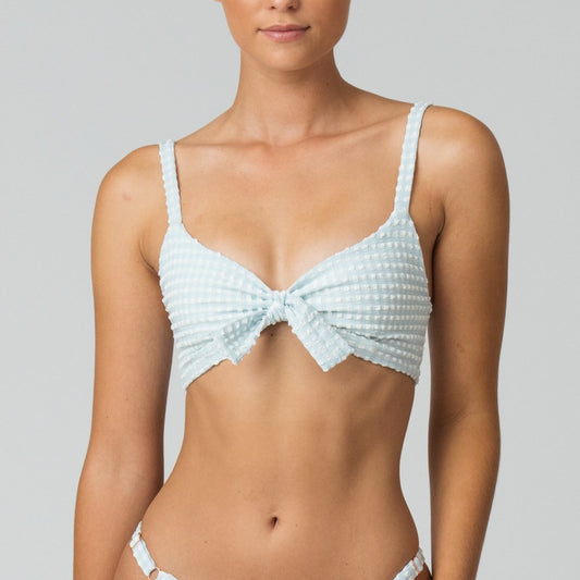 Alessandra Top in Aquamarine Gingham