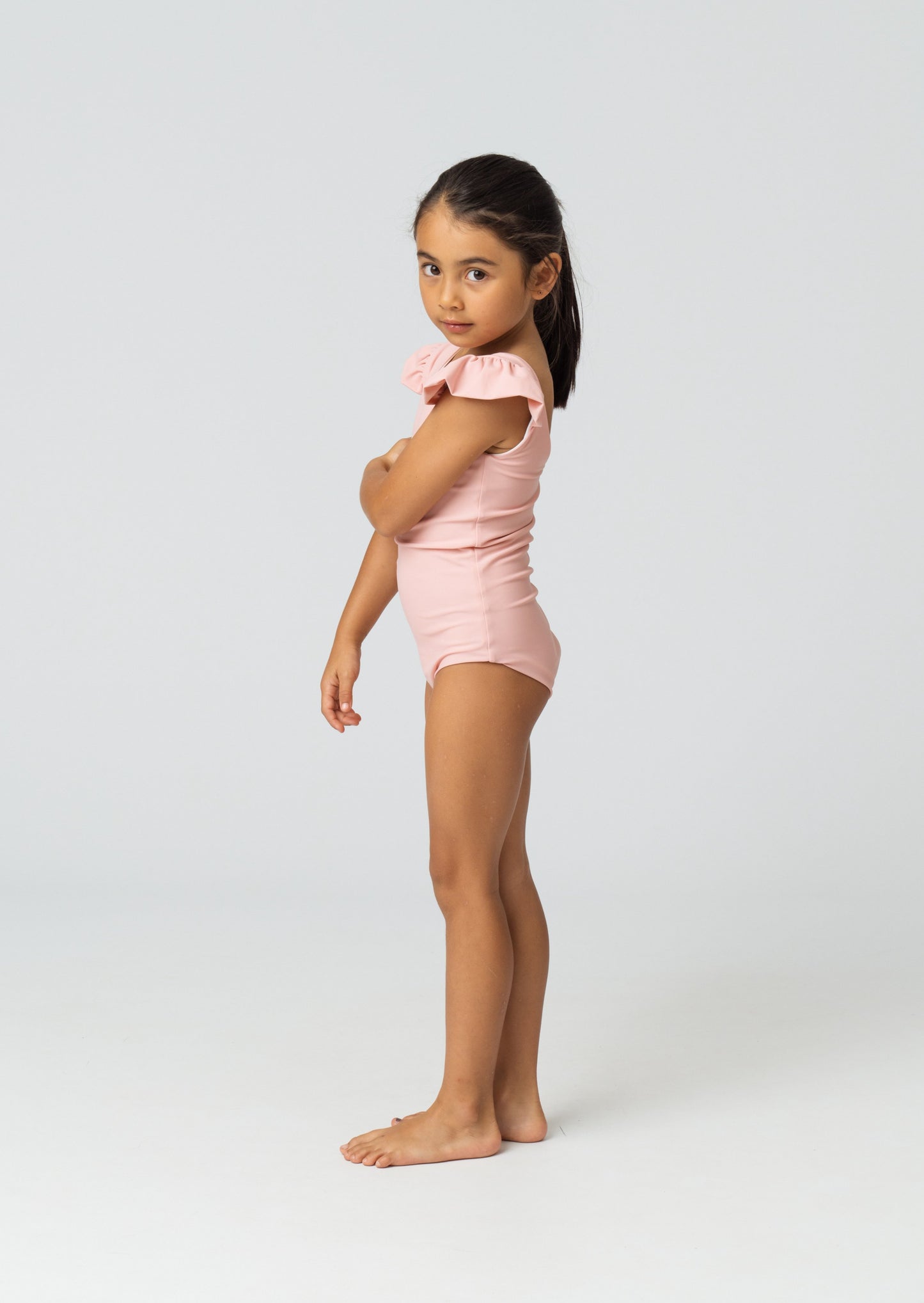 Leonor Girls One Piece in Blush Rose