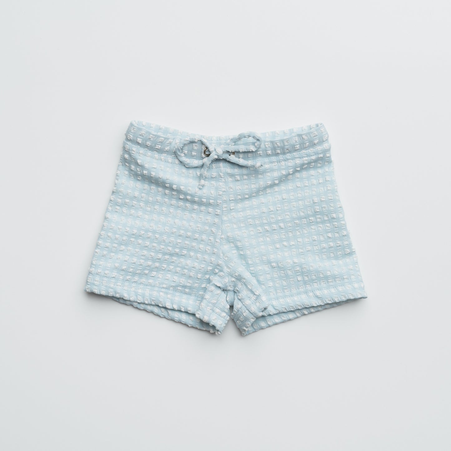 Baby Swim Trunks in Aquamarine Gingham