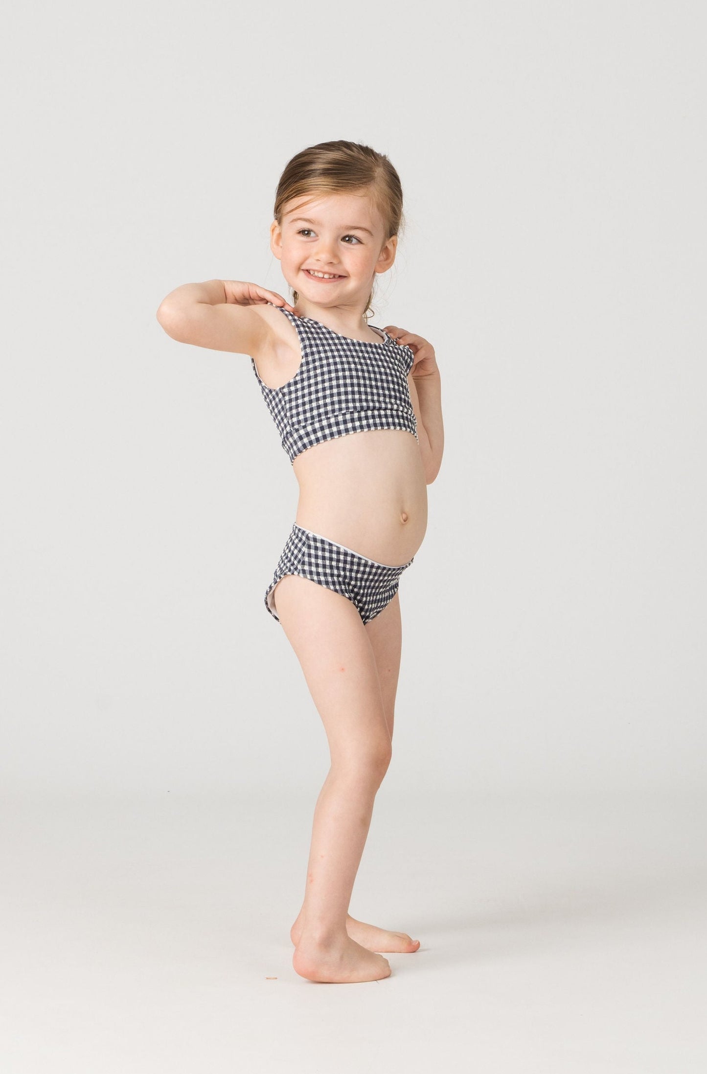 Emily Girls' Bottom in Sapphire Gingham