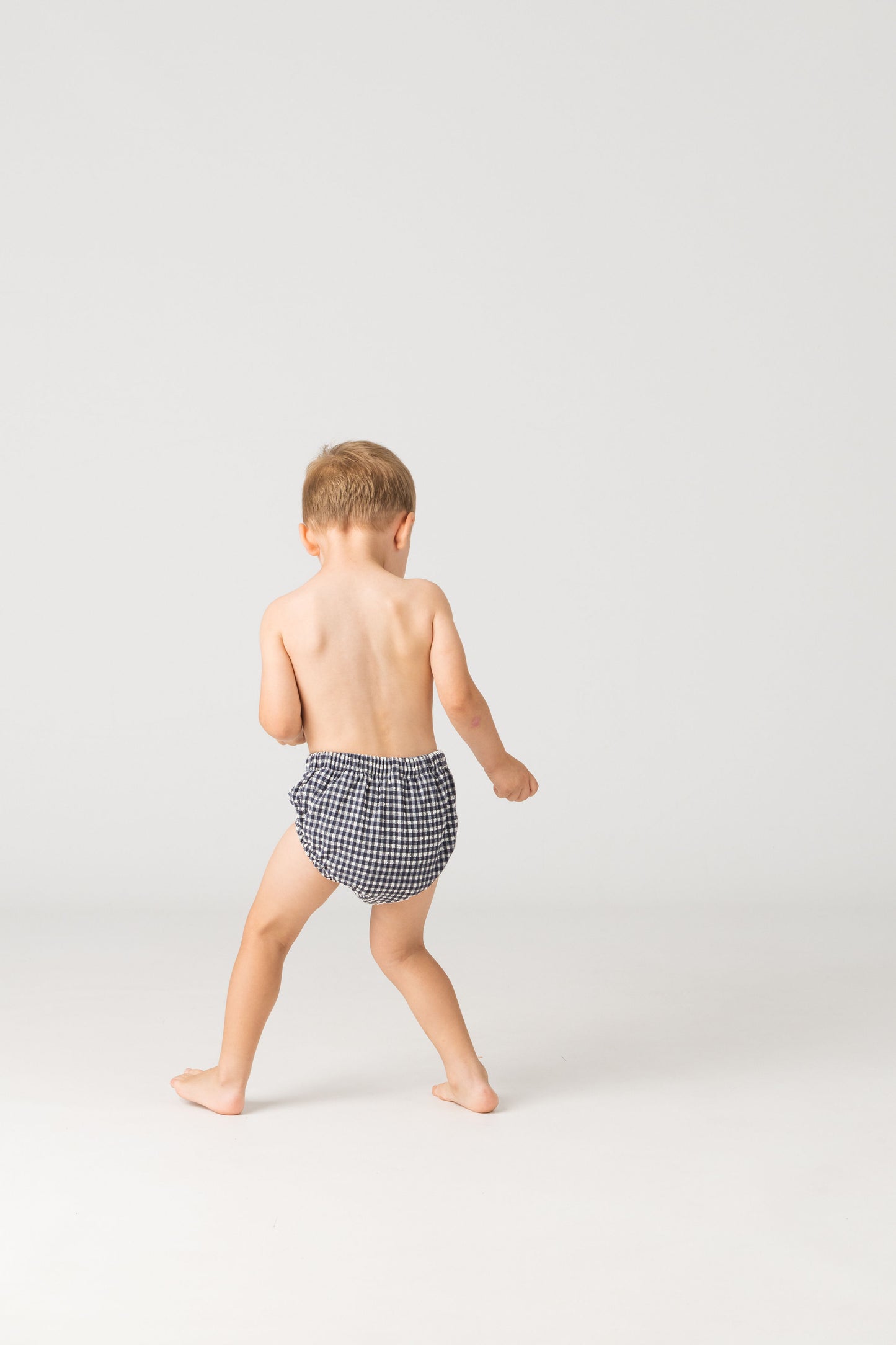 Baby Swim Nappy in Sapphire Gingham