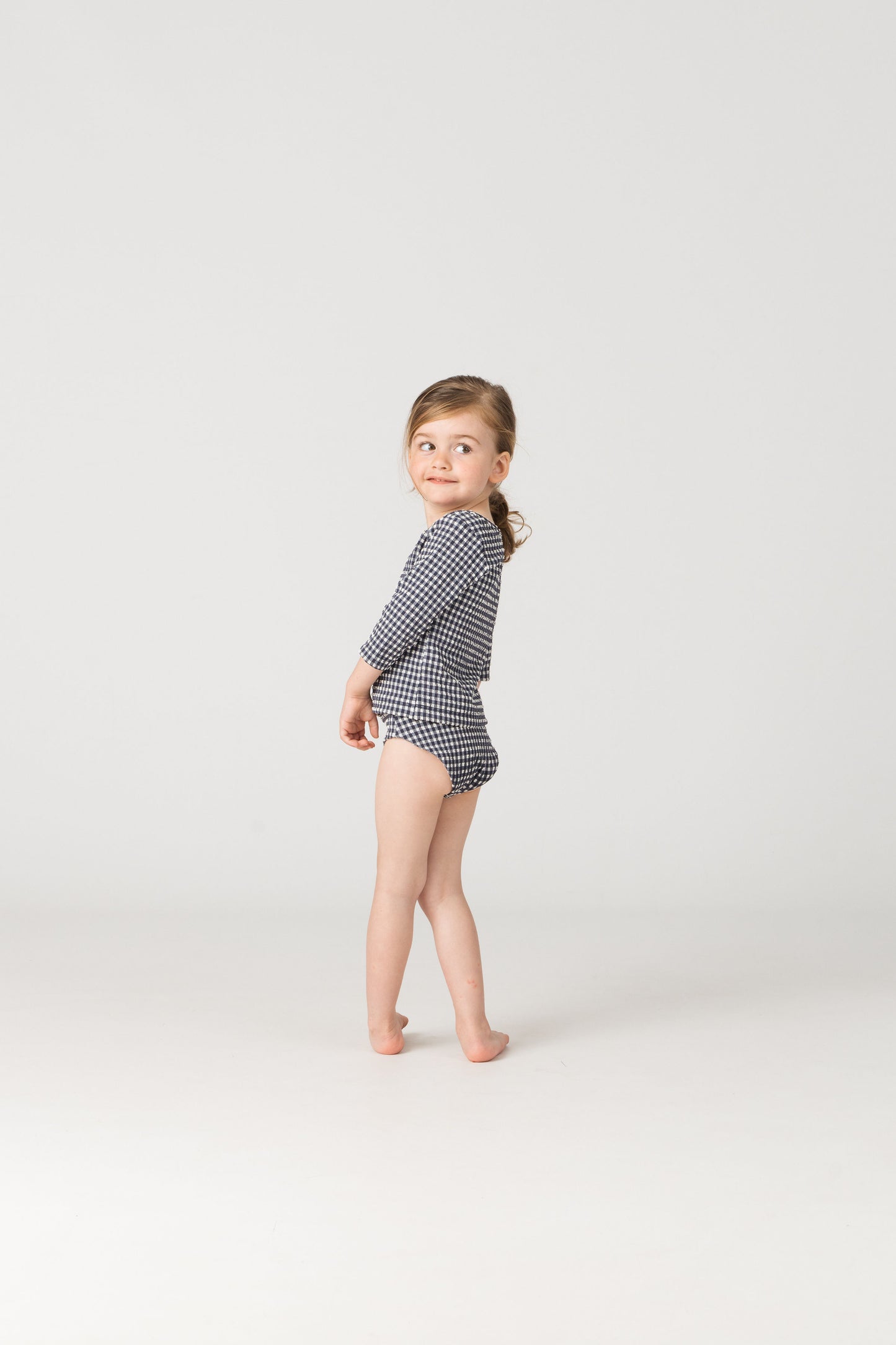 Rashie Top in Sapphire Gingham