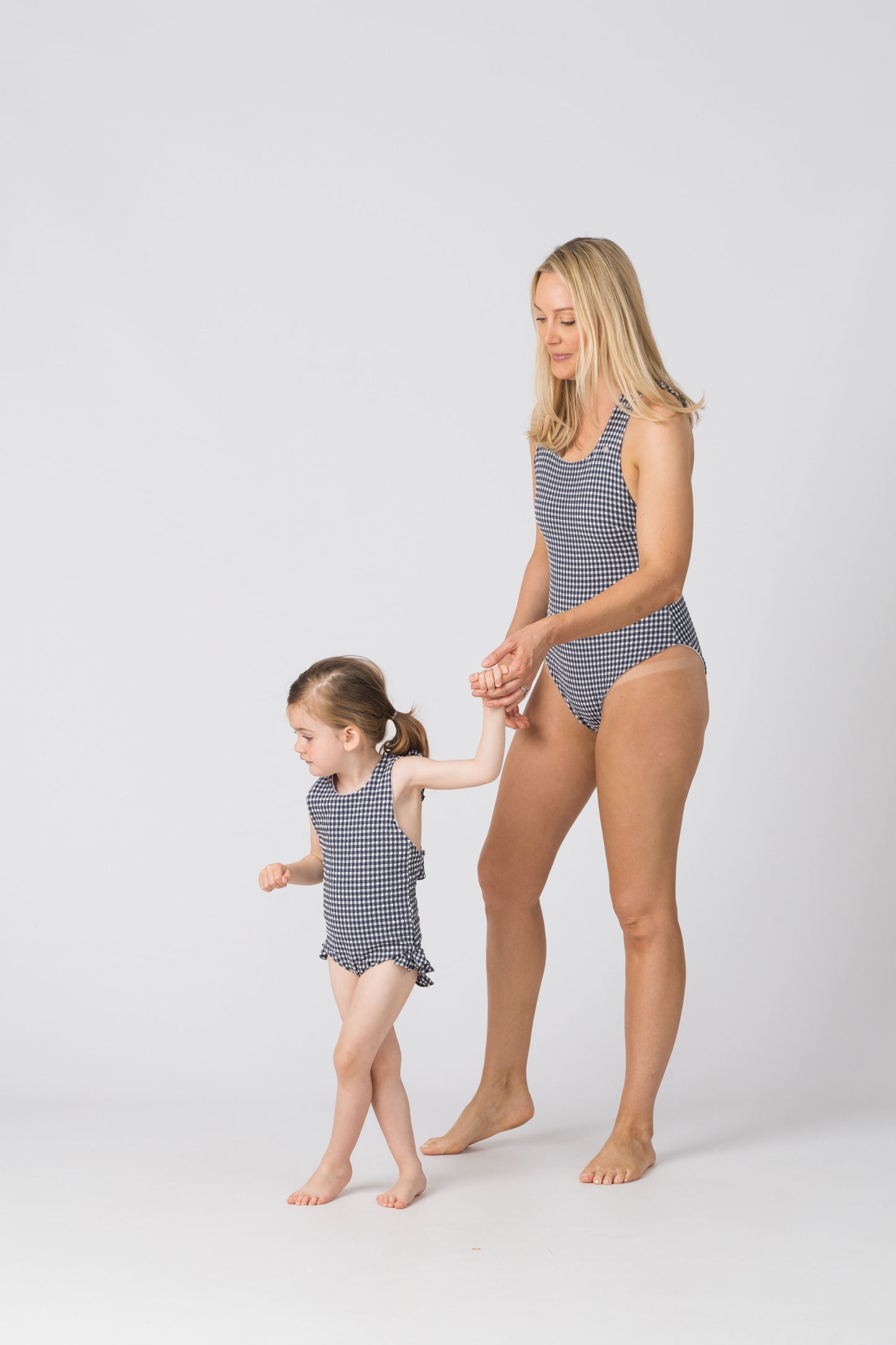 Tabitha Girls One Piece in Sapphire Gingham