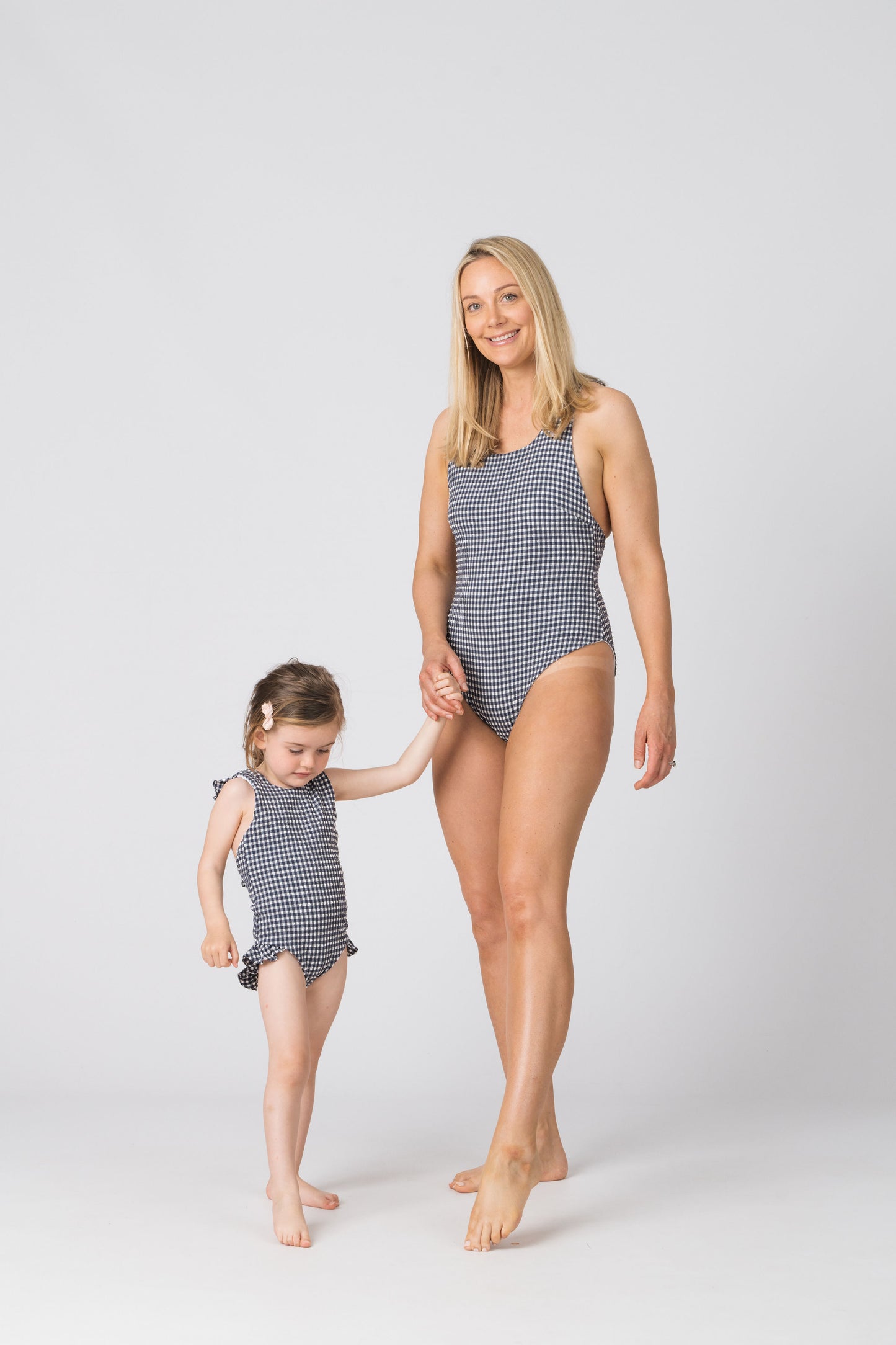 Tabitha Girls One Piece in Sapphire Gingham