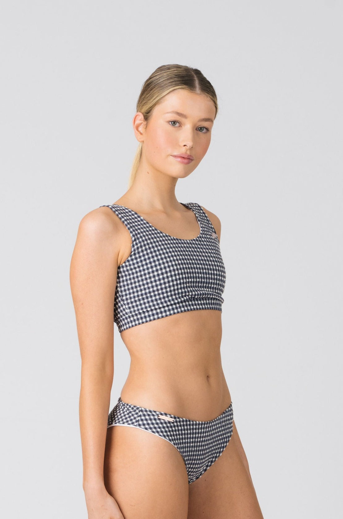 Madeline Top in Sapphire Gingham