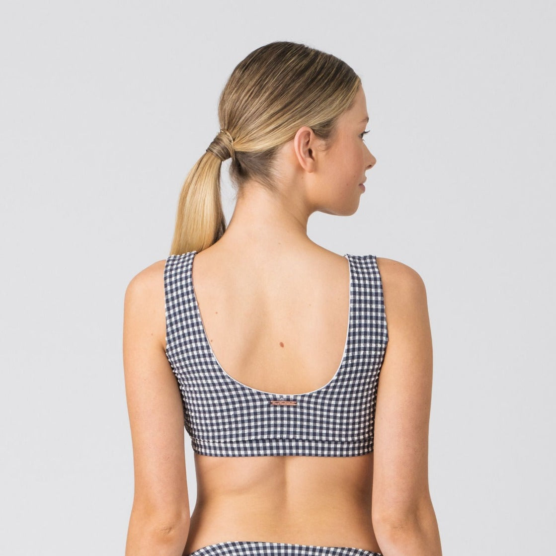 Madeline Top in Sapphire Gingham