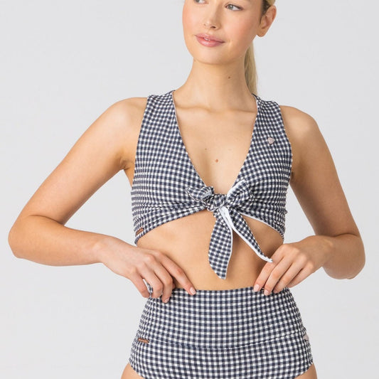 Rosie Top in Sapphire Gingham