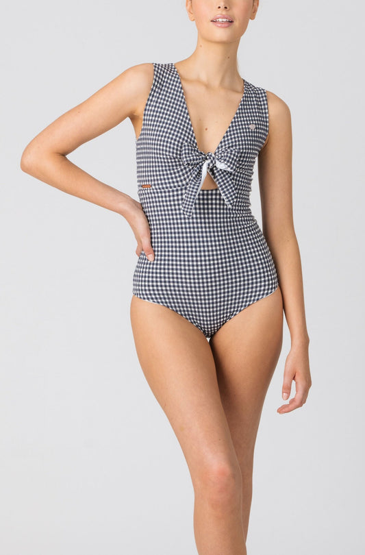 Fleur One Piece in Sapphire Gingham