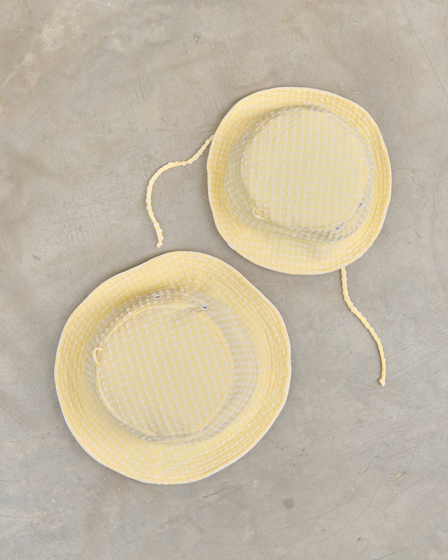 Adult Bucket Hat in Citrine Gingham