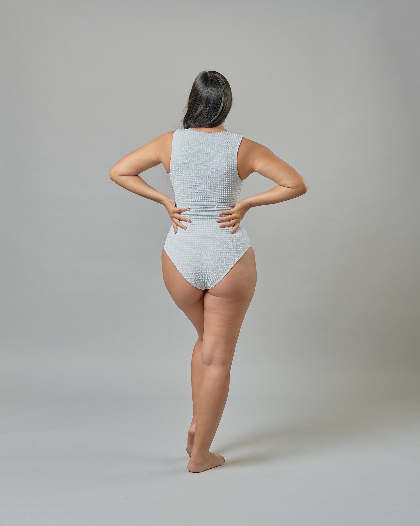 Fleur One Piece in Aquamarine Gingham