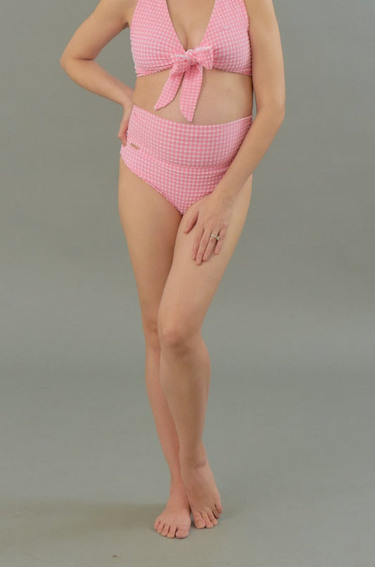 Leilani Bottom in Pink Tourmaline Gingham