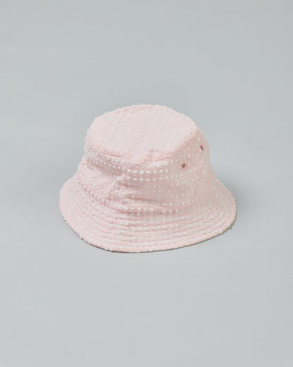 Kids Bucket Hat in Rose Quartz Gingham