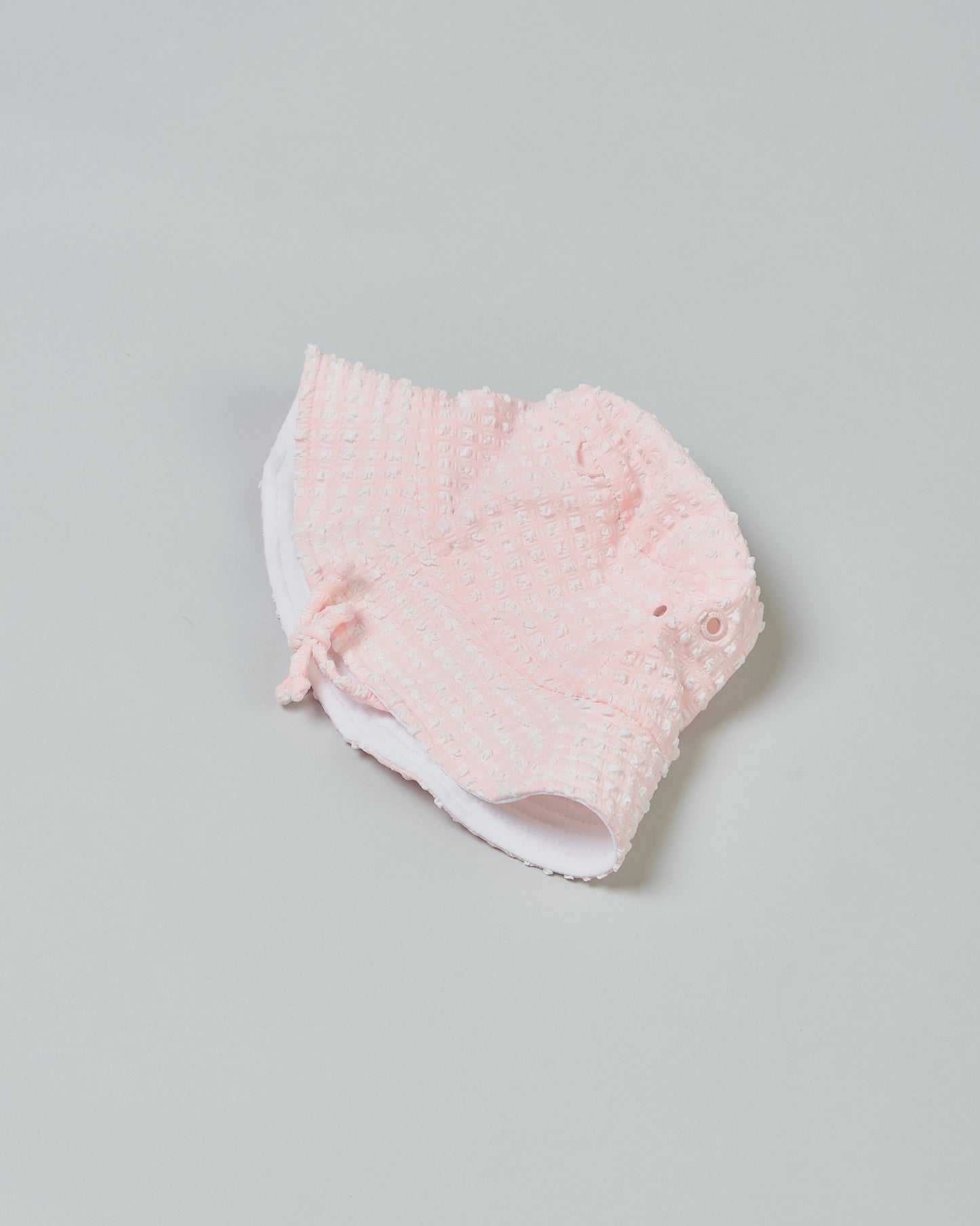 Kids Bucket Hat in Rose Quartz Gingham