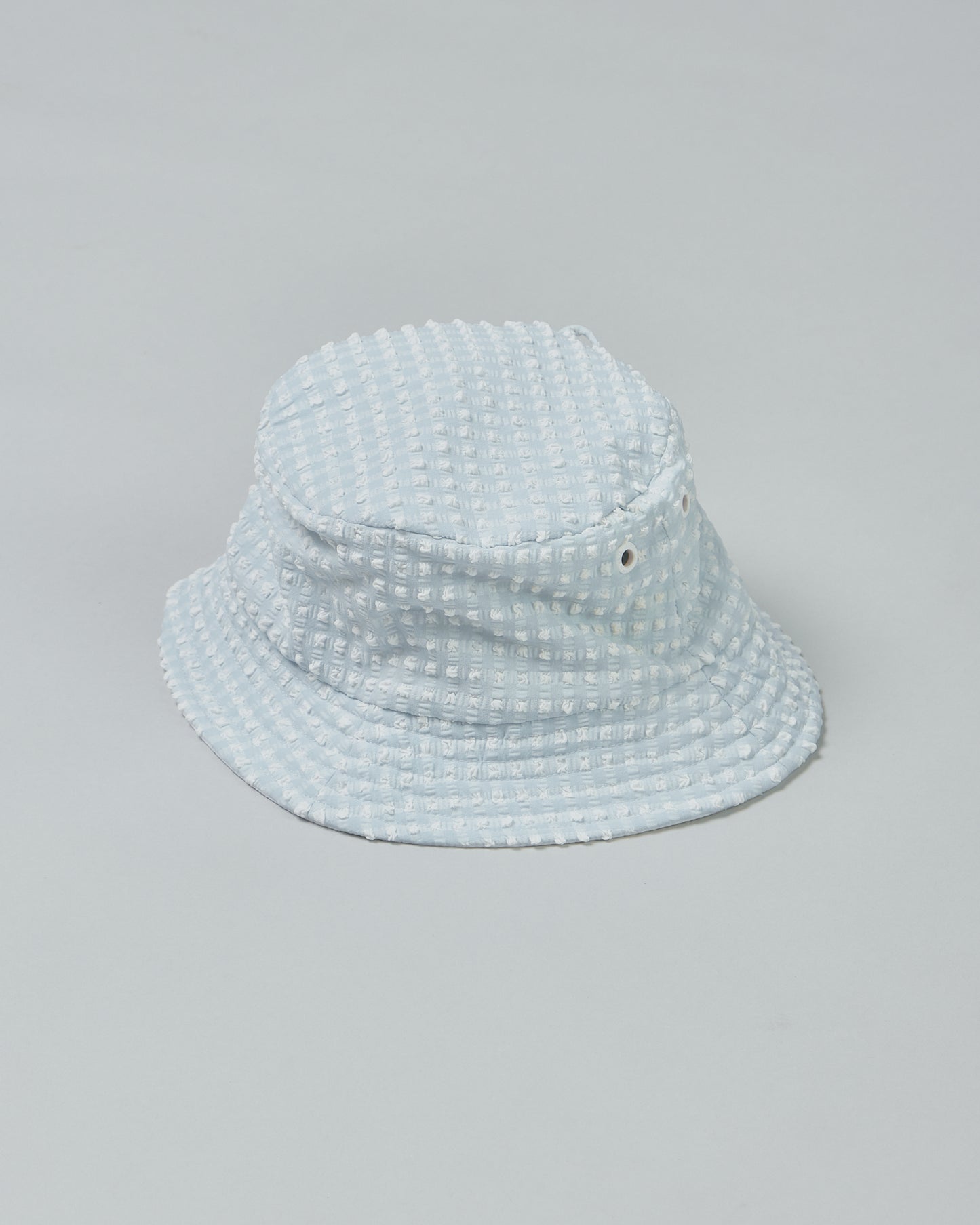 Kids Bucket Hat in Aquamarine Gingham