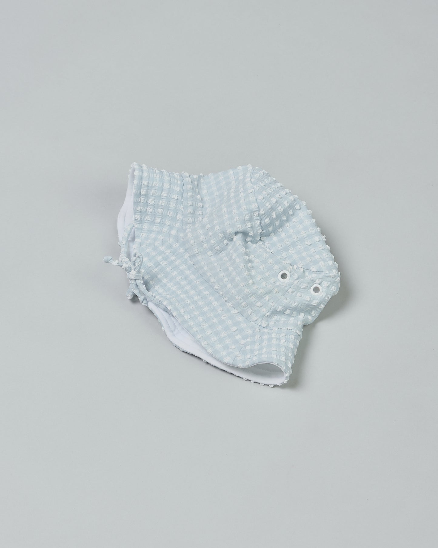 Kids Bucket Hat in Aquamarine Gingham