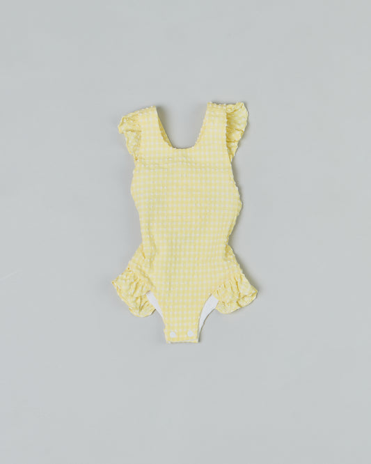 Tabitha Girls One Piece in Citrine Gingham