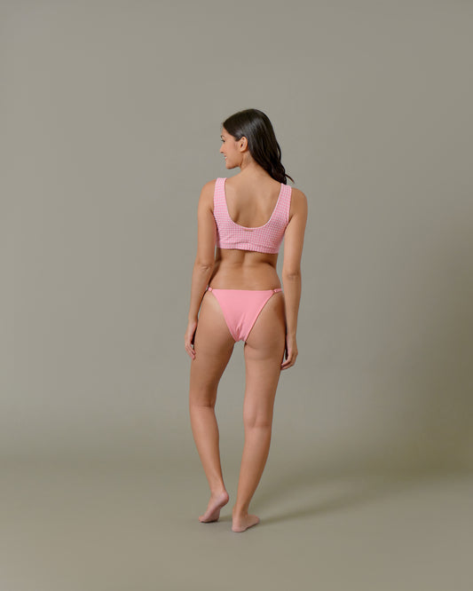 Madeline Top in Pink Tourmaline Gingham