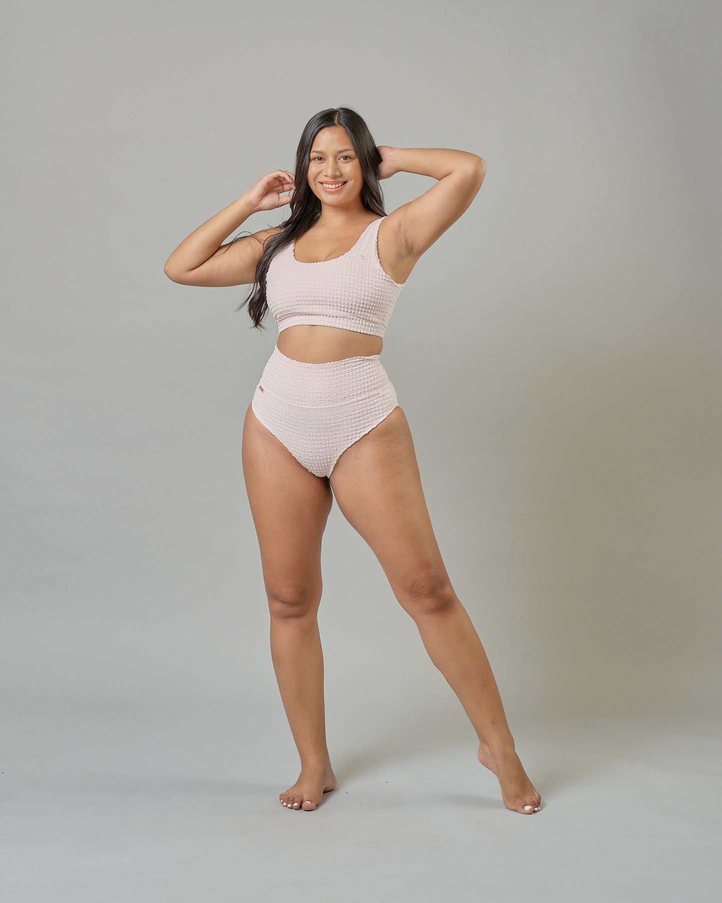 Madeline Top in Rose Quartz Gingham