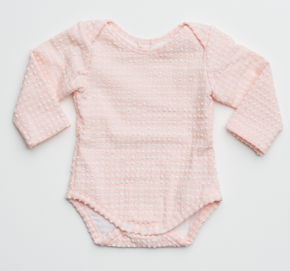Swim Bodysuit in Rose Quartz Gingham
