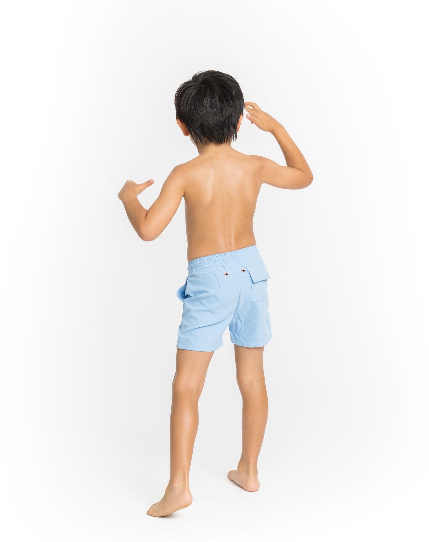 Boy's Swim Trunks in Sky Blue