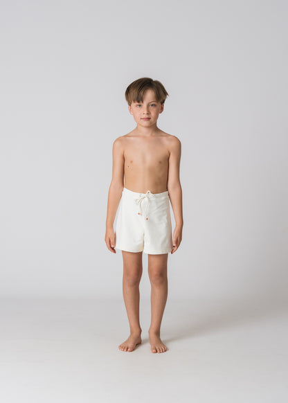 Boys Swim Trunks in Ivoire