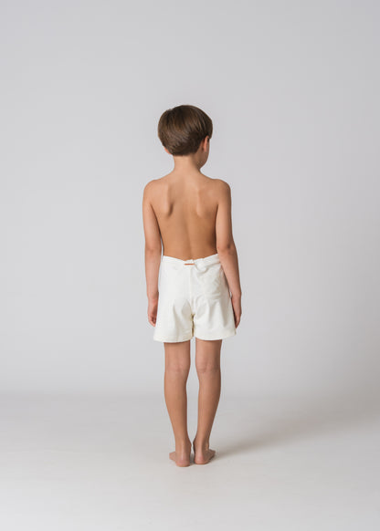 Boys Swim Trunks in Ivoire
