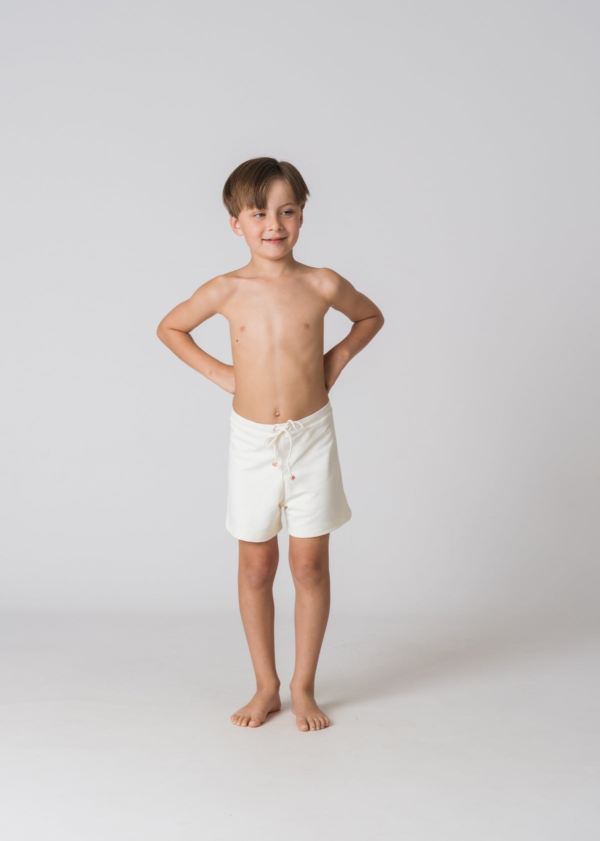 Boys Swim Trunks in Ivoire