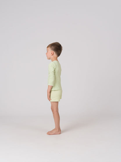 Rashie Top in Jade Gingham