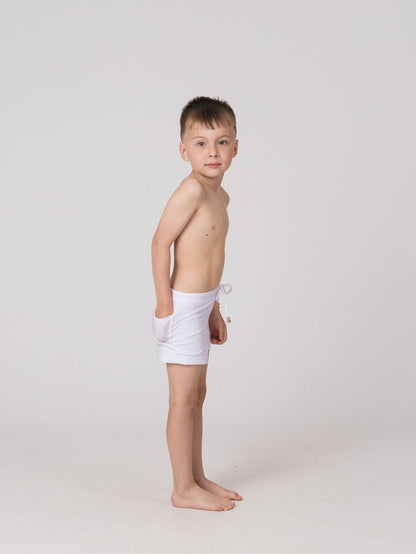 Kids Swim Trunks in Moonstone