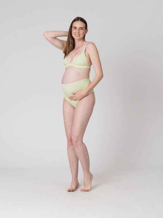 Ariella Top in Jade Gingham