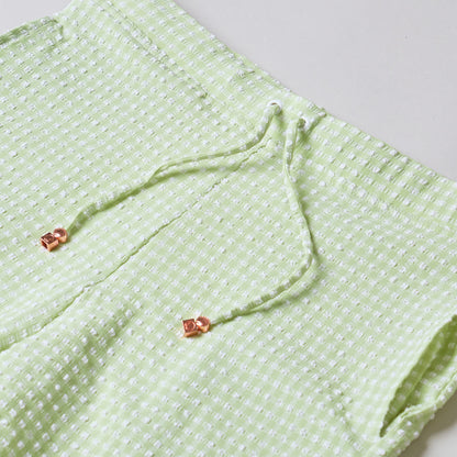 Men's Swim Trunks in Jade Gingham