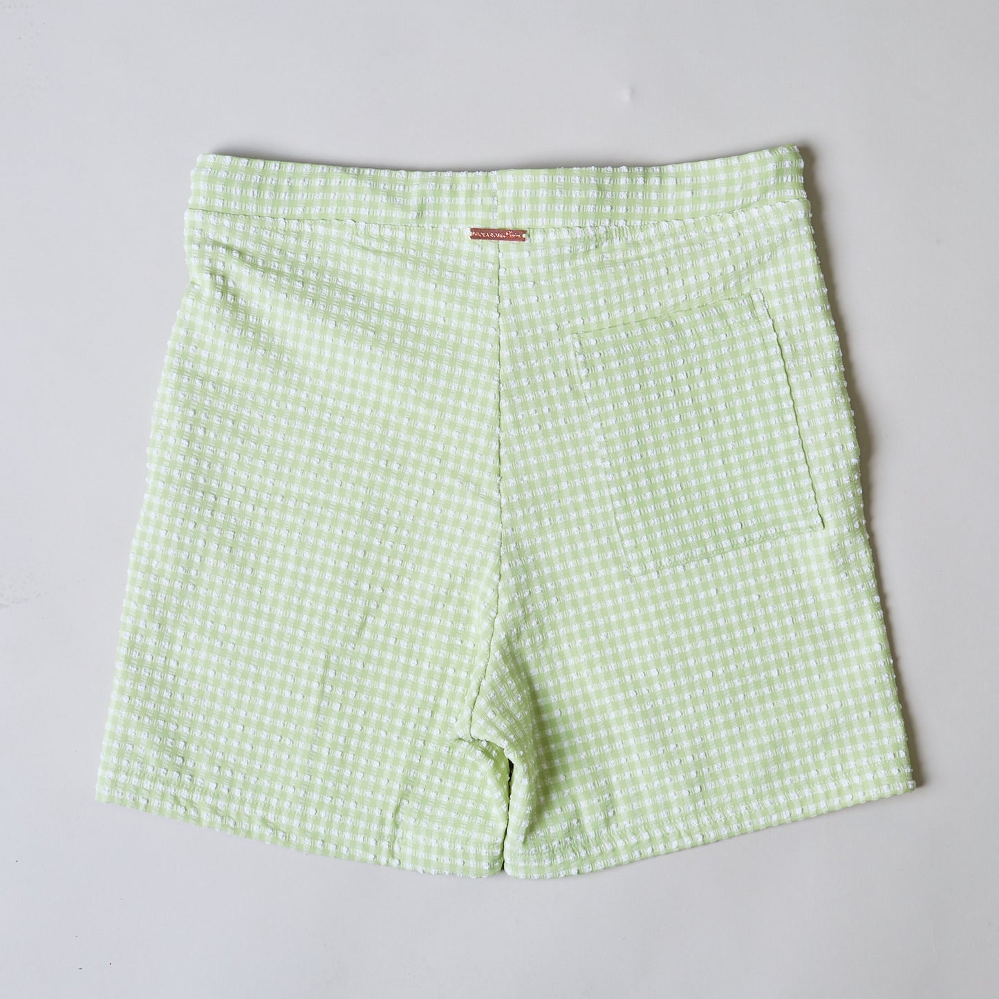 Men's Swim Trunks in Jade Gingham