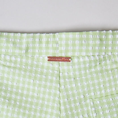 Men's Swim Trunks in Jade Gingham