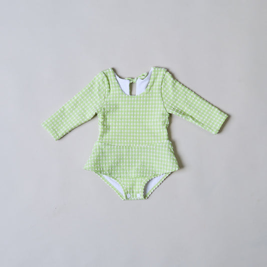 Polly Baby One Piece Jade Gingham