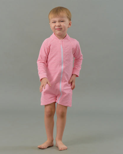 Sunsuit in Pink Tourmaline Gingham