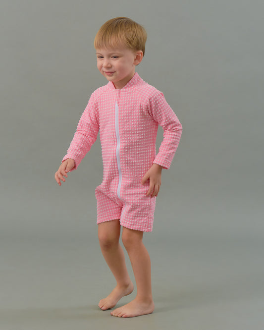 Sunsuit in Pink Tourmaline Gingham