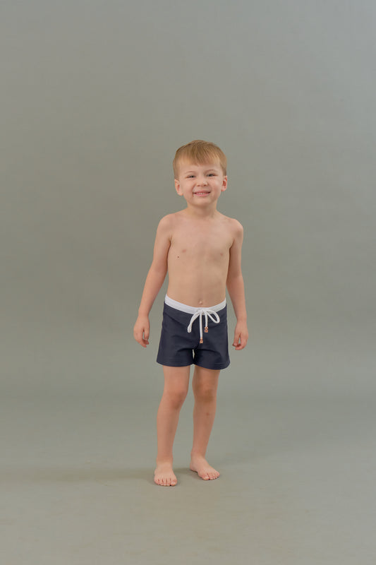 Baby Swim Trunks in Sapphire/Pearl