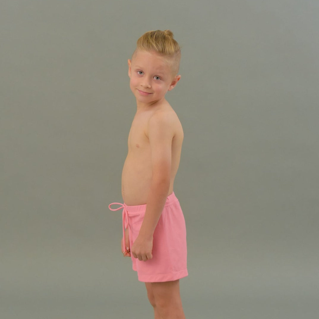 Kids Swim Trunks in Pink Tourmaline